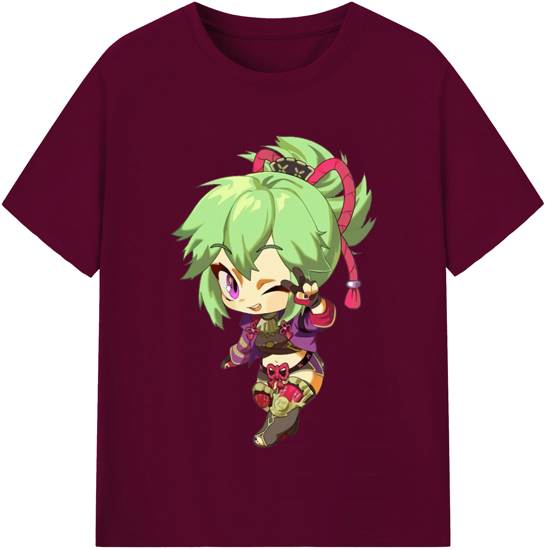 げんし神  久岐忍 くき しのぶ genshin Kuki Shinobu レディースカジュアルプリントTシャツ（綿100％）